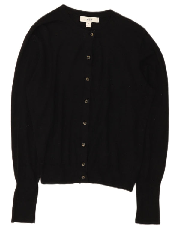 Marks & Spencer Pulover Crop Cardigan pentru femei UK 12 Medium Black Viscose