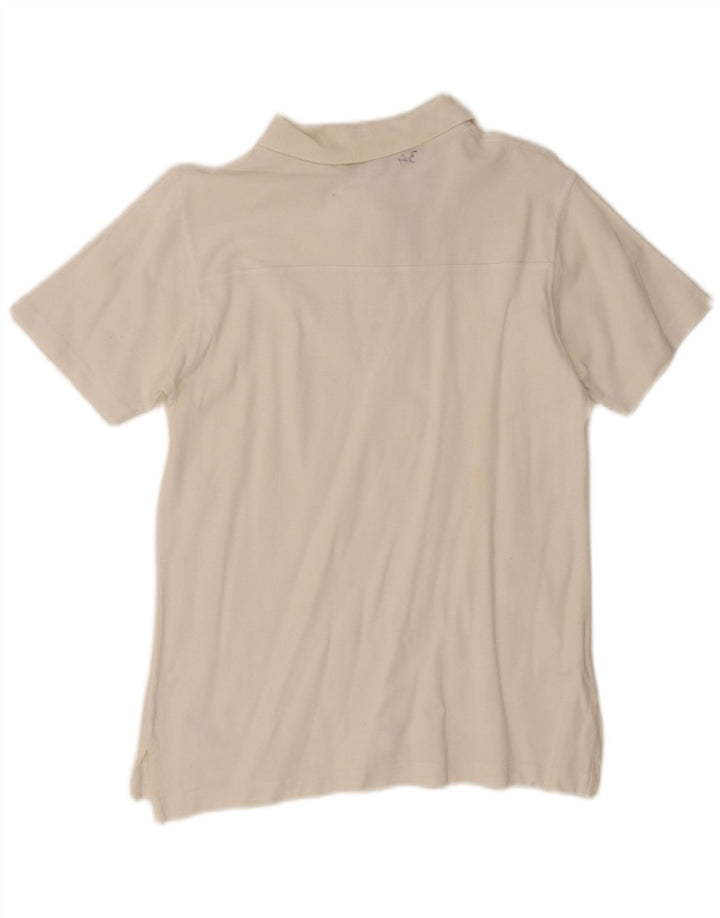 Tricou polo Moschino pentru bărbați, bumbac alb mediu