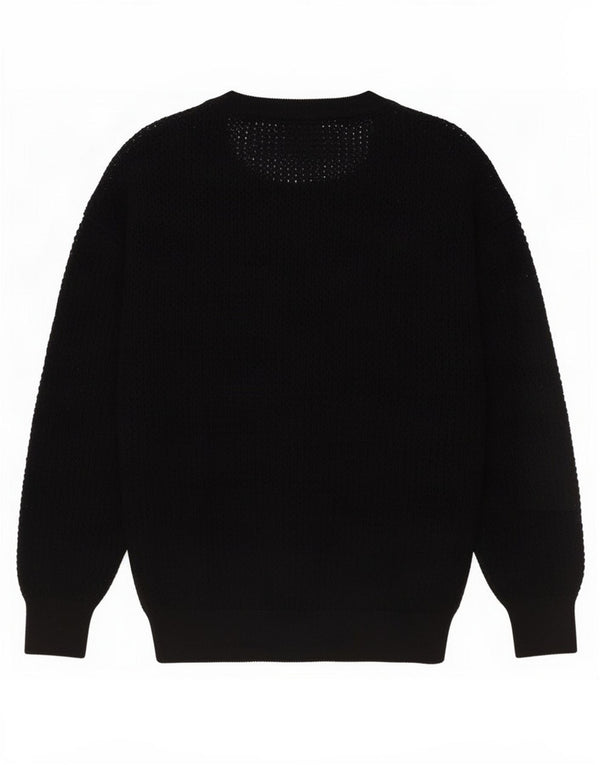 Pulover pentru femei supradimensionat cu gât de barcă Zara UK 14 Medium Negru