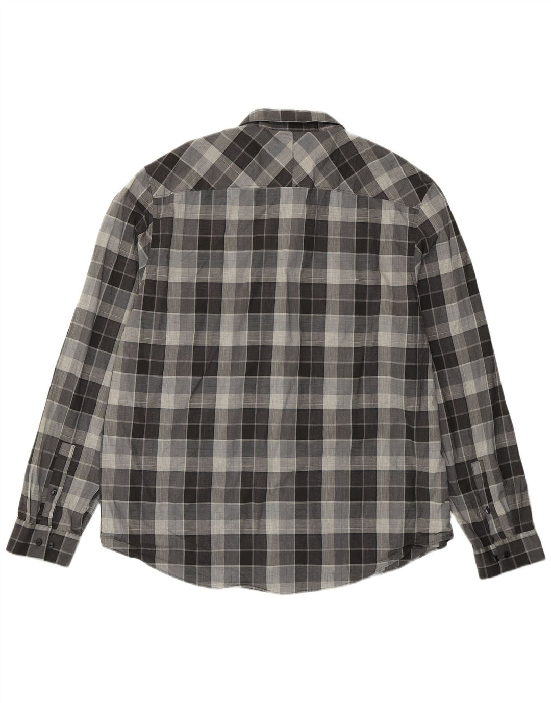Cămașă pentru bărbați Calvin Klein 2XL, bumbac cu carouri gri