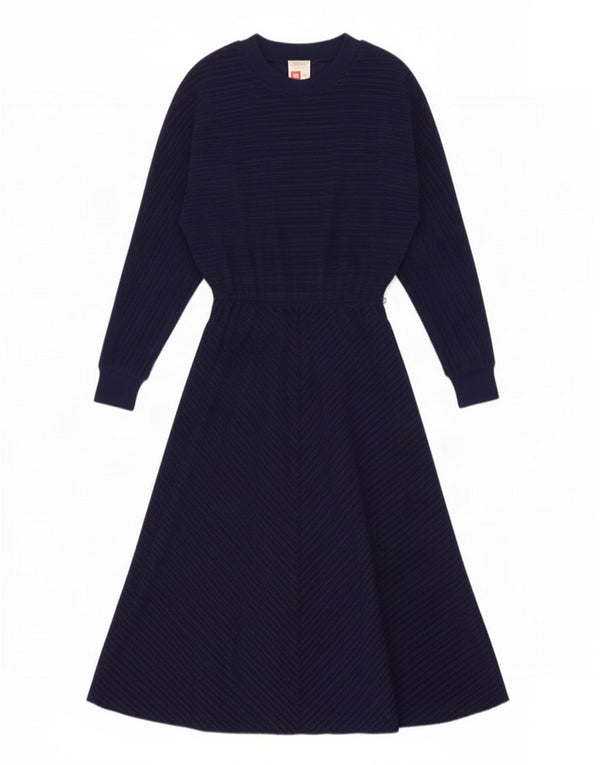 Rochie maxi cu mânecă lungă pentru femei St Michael UK 10 Mic bleumarin cu dungi