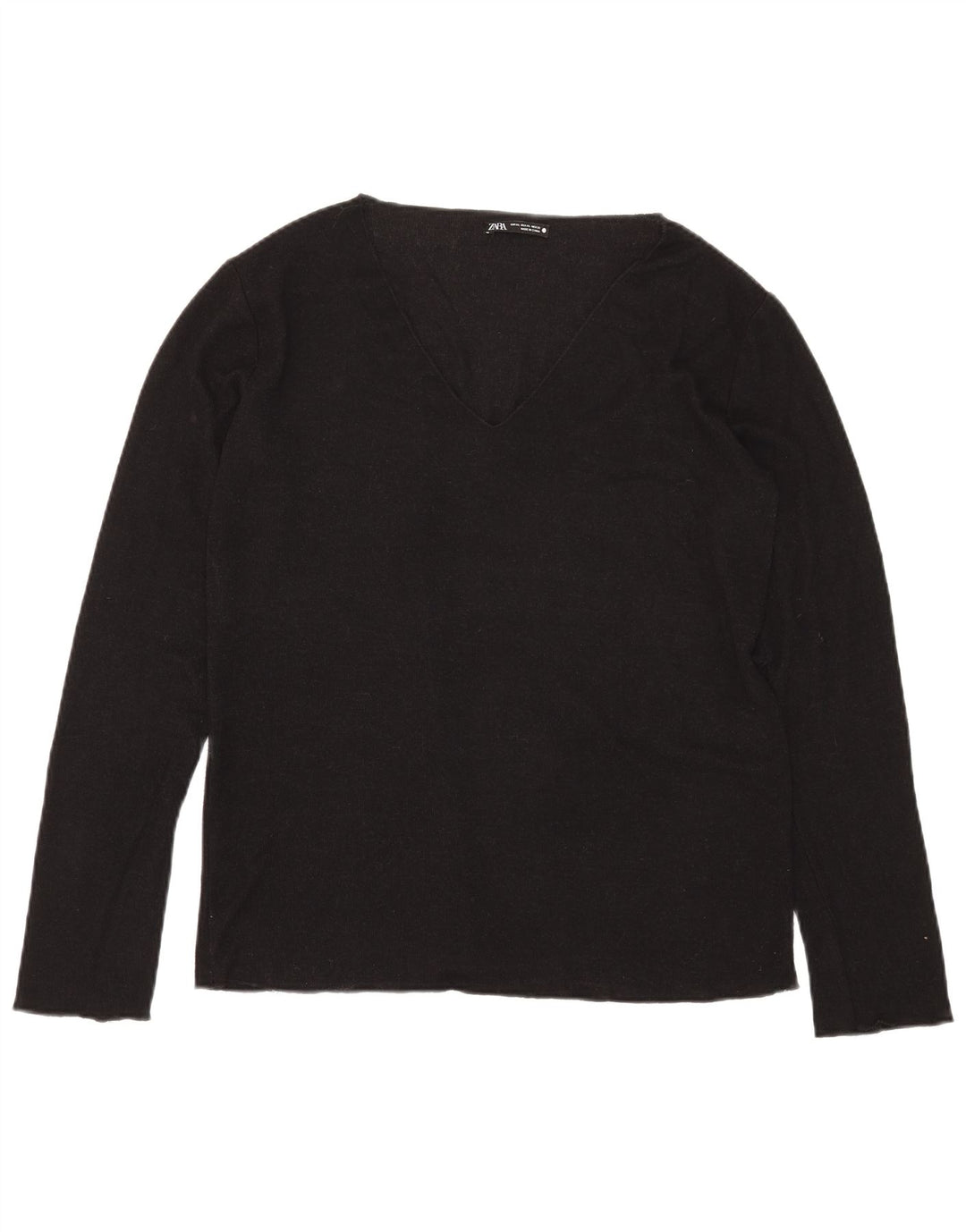 Top femeie Zara cu mânecă lungă UK 18 XL negru