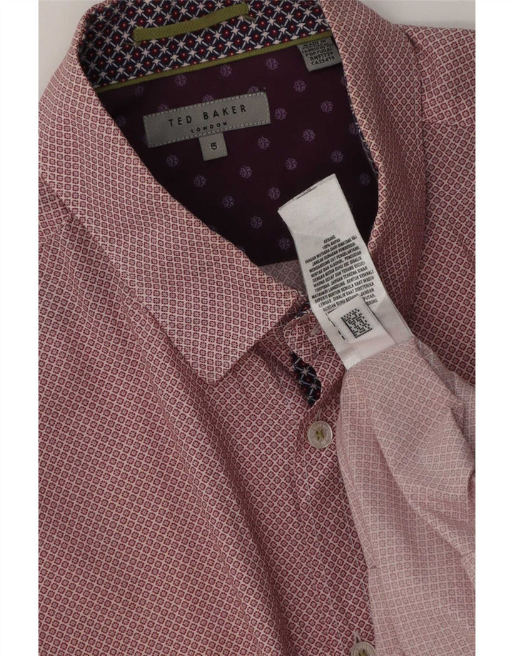 Cămașă Bărbați Ted Baker Mărimea 5 XL Bumbac Floral Roșu