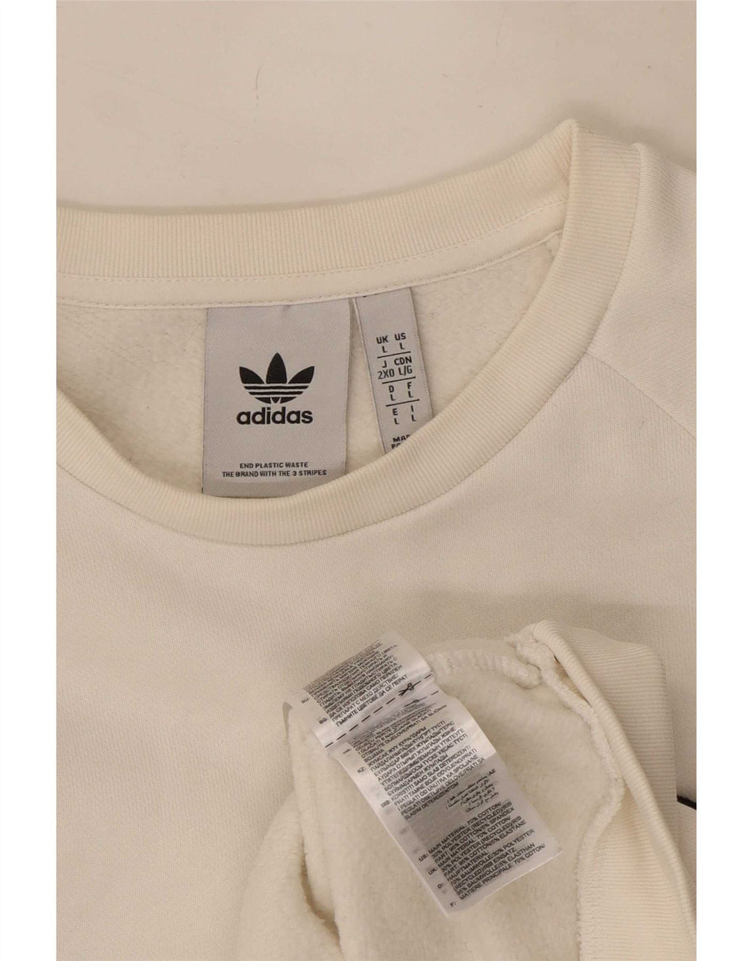 Hanorac pentru bărbați Adidas Jumper mare, alb, bumbac