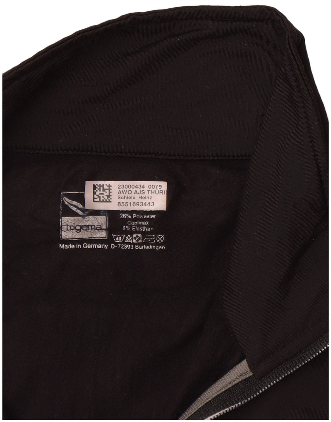 TRIGEMA Jachetă de trening fără mâneci pentru bărbați, mare, negru, poliester