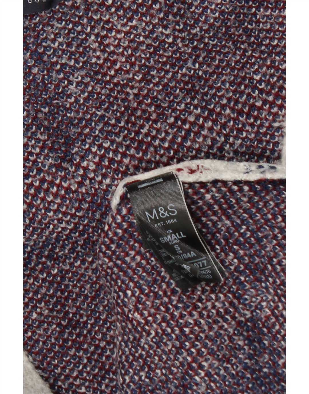 Pulover cardigan cu paragate pentru femei Marks & Spencer UK 10, gri mic, carouri