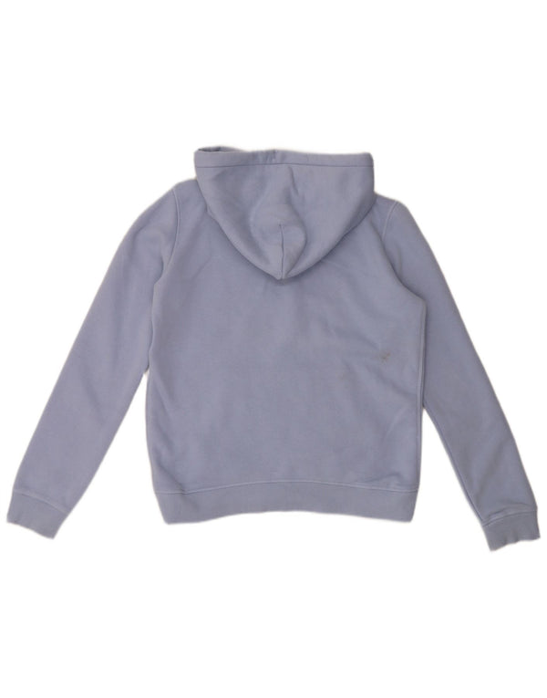 Jack Wills Pulover supradimensionat cu glugă cu grafic pentru femei UK 10 Bumbac albastru mic