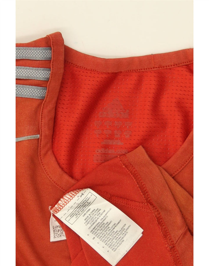 Tricou pentru bărbați ADIDAS Top mare portocaliu din bumbac color bloc