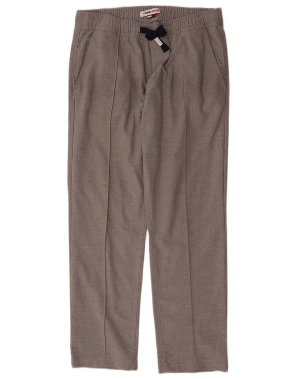Pantaloni chino drepți pentru bărbați Tommy Hilfiger L30 L28, bumbac gri