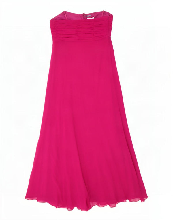 Rochie Maxi fără bretele pentru femei Debut UK 12 Medium Burgundy Poliester