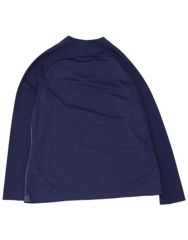Top de trening pentru bărbați Dri Fit, cu fermoar și gât, XL, poliester bleumarin
