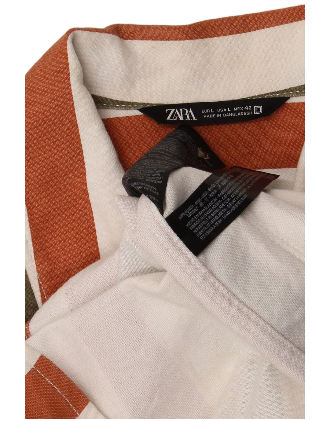 Cămașă de suprafață pentru bărbați Zara, bumbac cu dungi mari, multicolore
