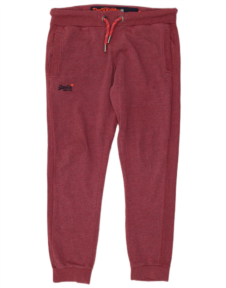 SUPERDRY Pantaloni de trening Slim Fit pentru bărbați Pantaloni de jogging XL Bumbac burgundă
