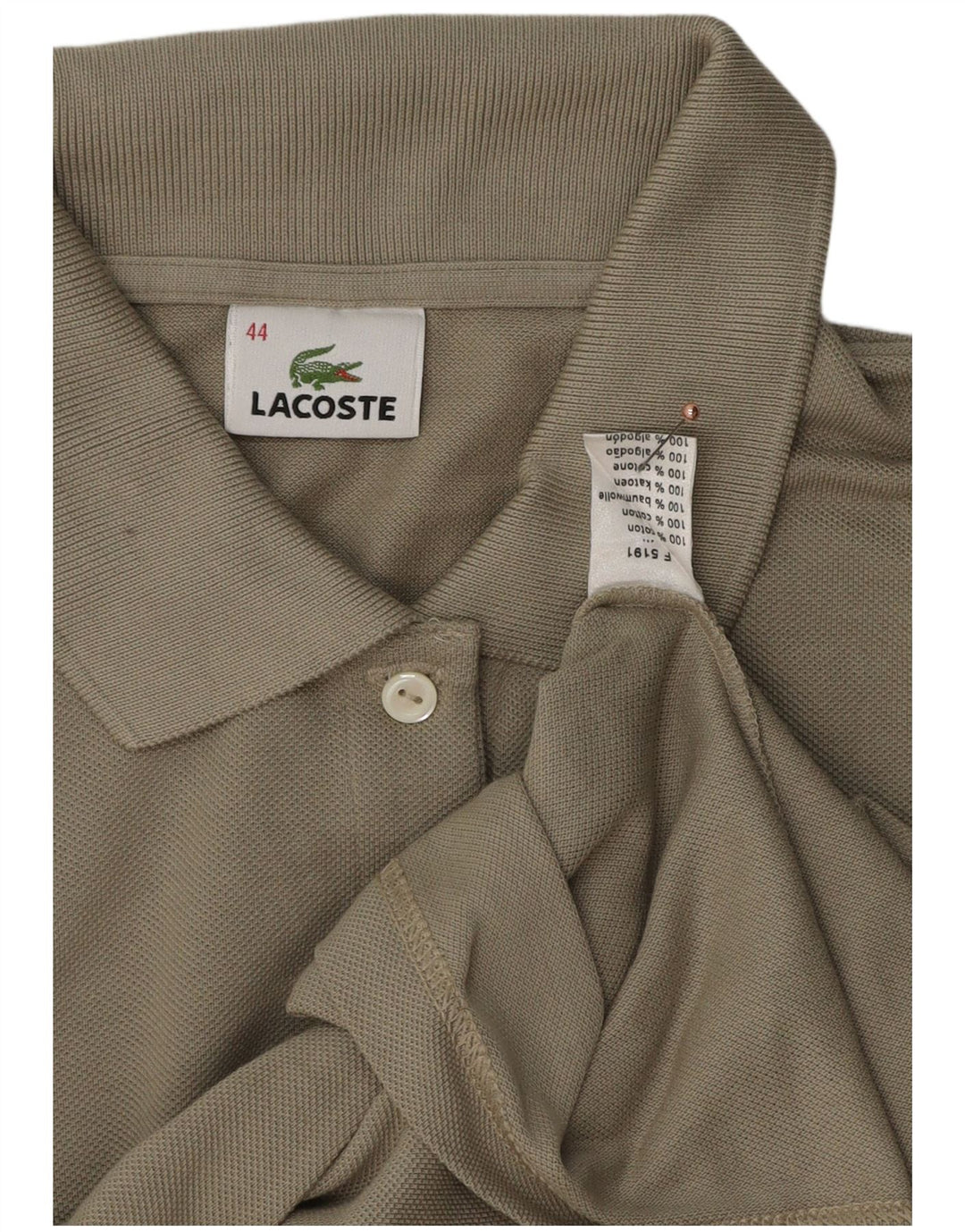 Tricou polo LACOSTE pentru femei Mărimea 44 mare bumbac gri