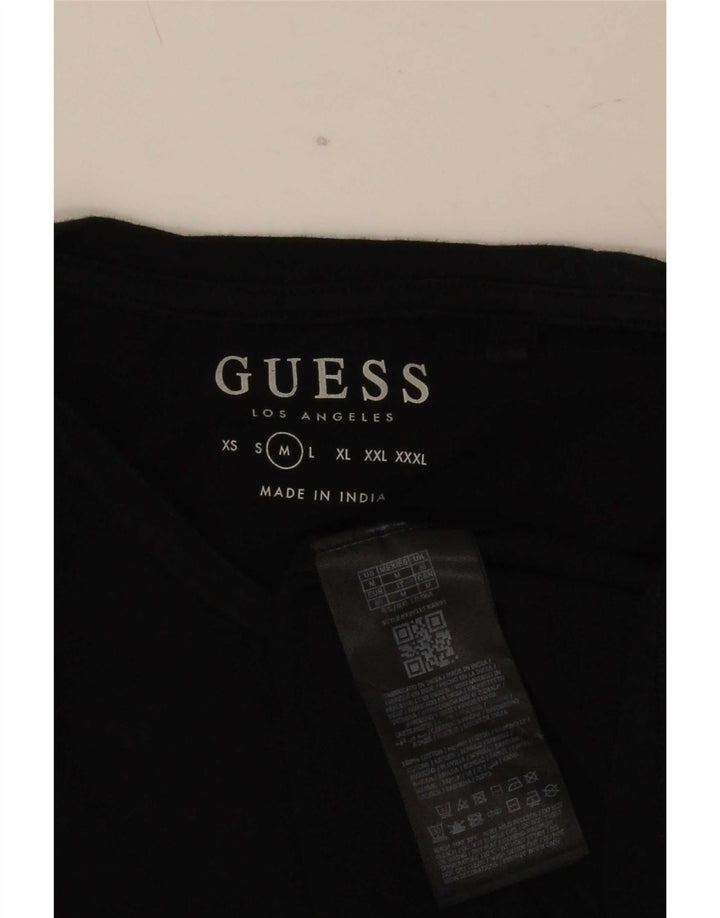 Tricou Guess pentru bărbați Top mediu negru bumbac