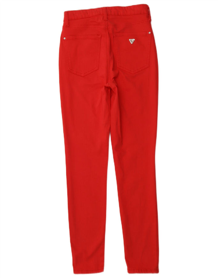 Blugi skinny pentru femei cu talie înaltă GUESS L27 L27 bumbac roșu