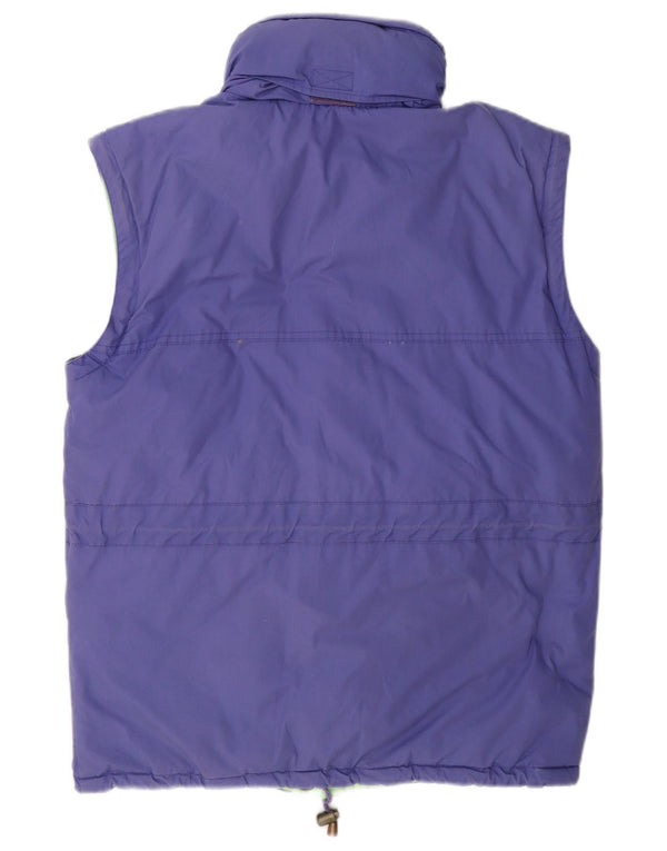 Gilet pentru bărbați vintage cu glugă, căptușită, reversabilă, UK 40, mare, violet