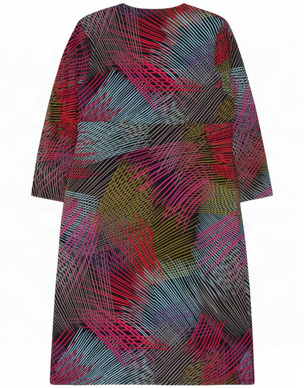 CC Rochie teacă cu model abstract pentru femei UK 14 Medium Multicolor
