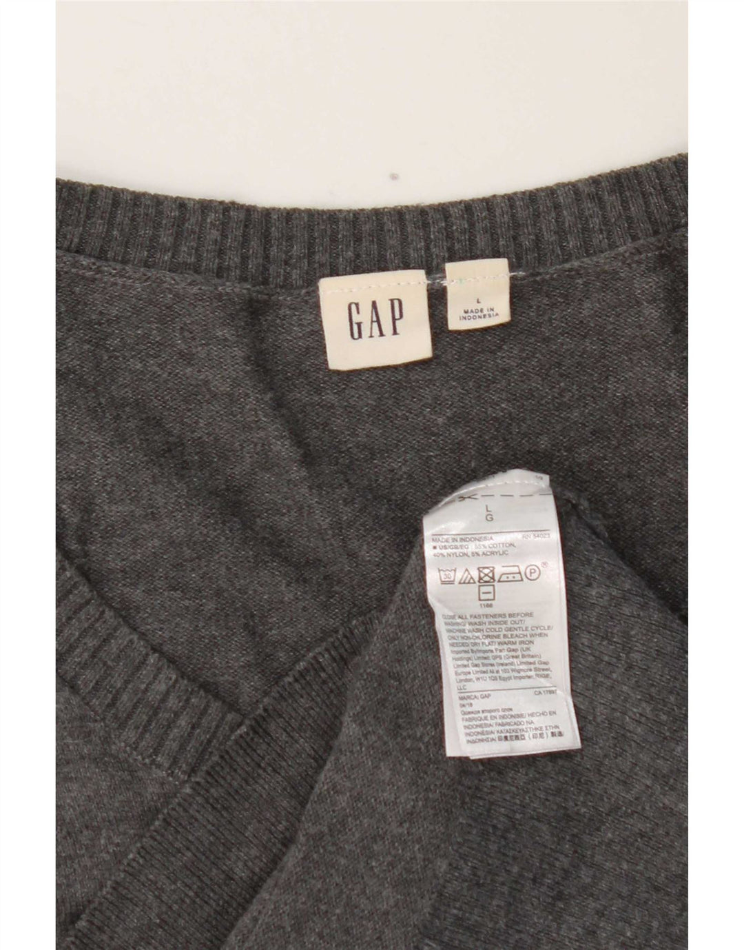 Pulover cardigan pentru femei Gap UK 14 mare bumbac gri