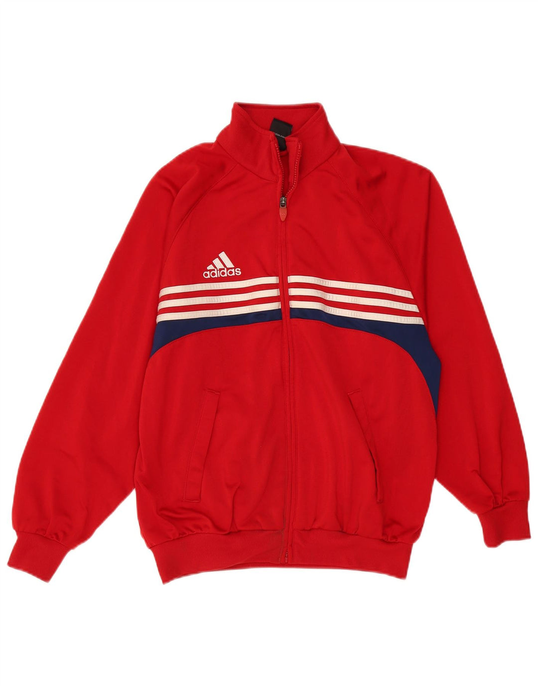 Jachetă de trening pentru băieți Adidas 13-14 ani Poliester color bloc roșu