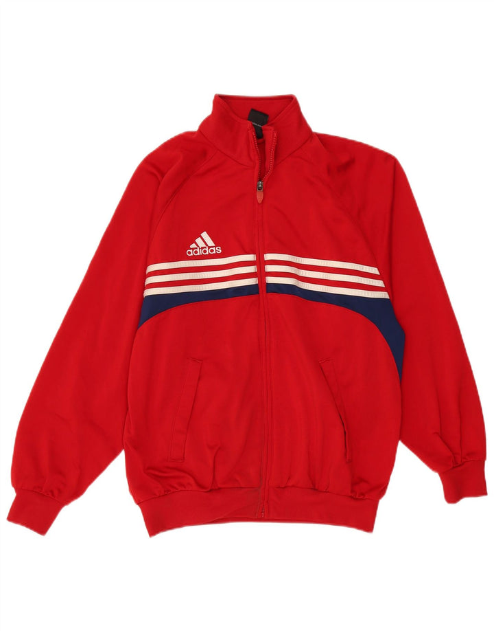 Jachetă de trening pentru băieți Adidas 13-14 ani Poliester color bloc roșu