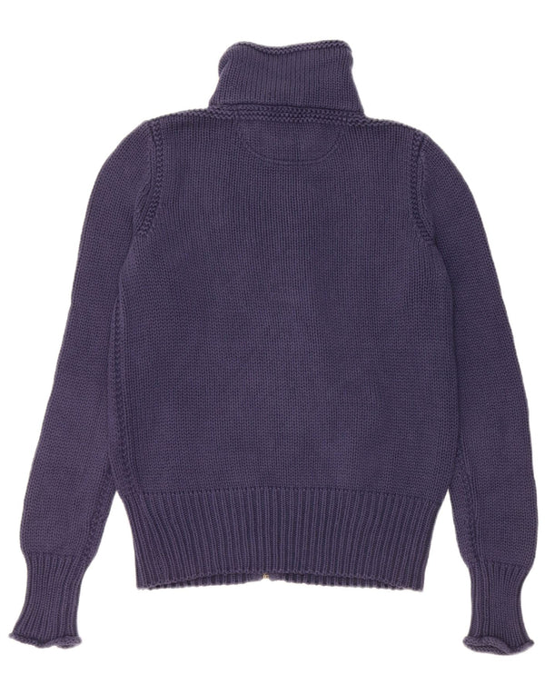 Pulover cardigan pentru femei RALPH LAUREN UK 14 mediu, bleumarin, bumbac