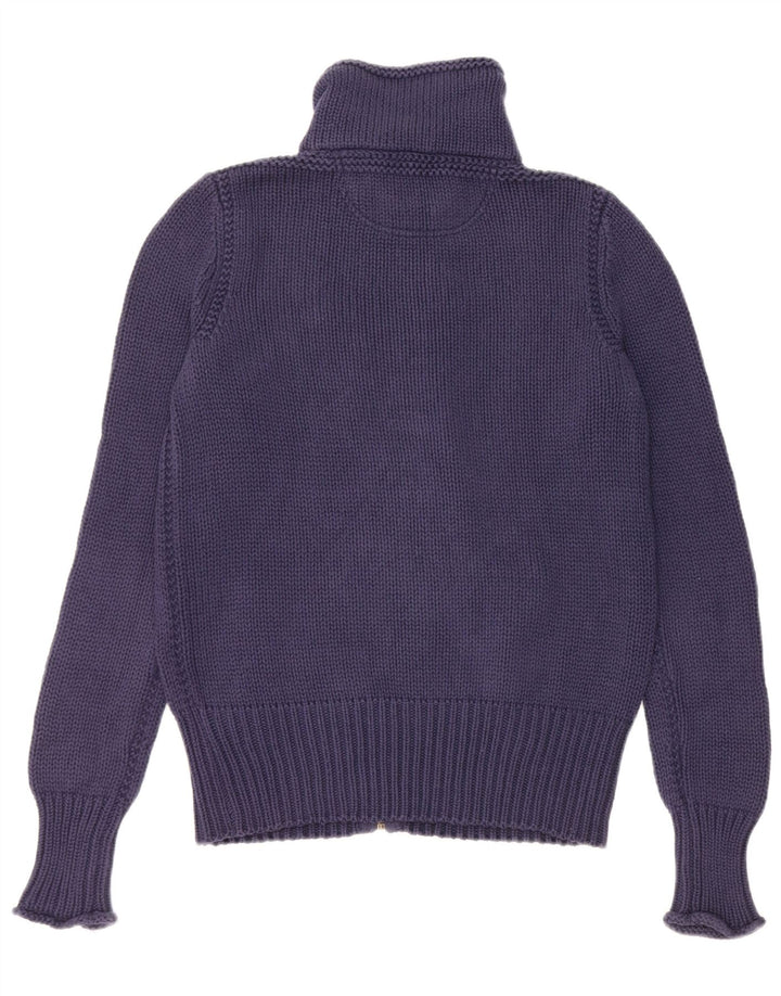 Pulover cardigan pentru femei RALPH LAUREN UK 14 mediu, bleumarin, bumbac