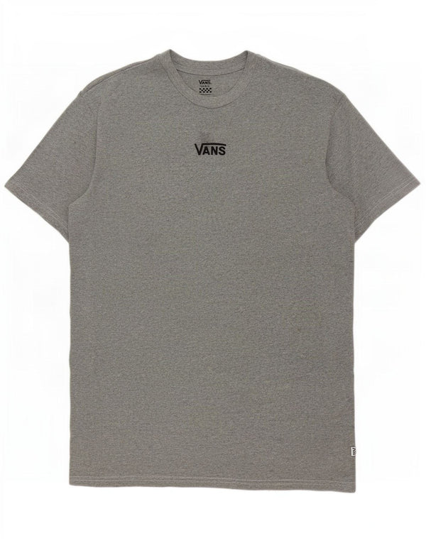 Vans Mens T-Shirt Top Small Grey Flecked Cotton