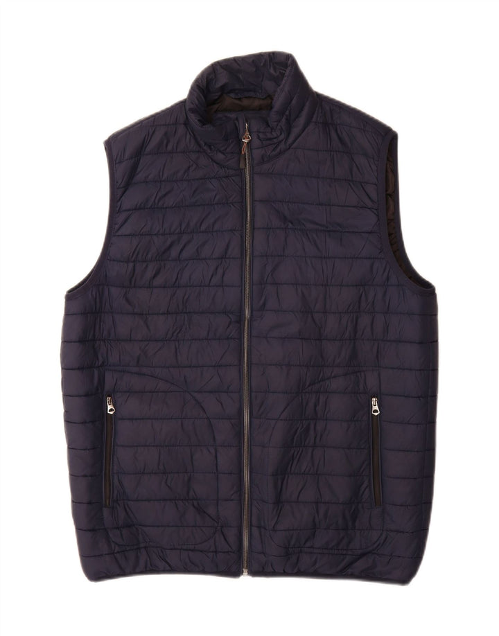 Gilet căptușit pentru bărbați Zara UK 38 Medium Navy Blue Marine