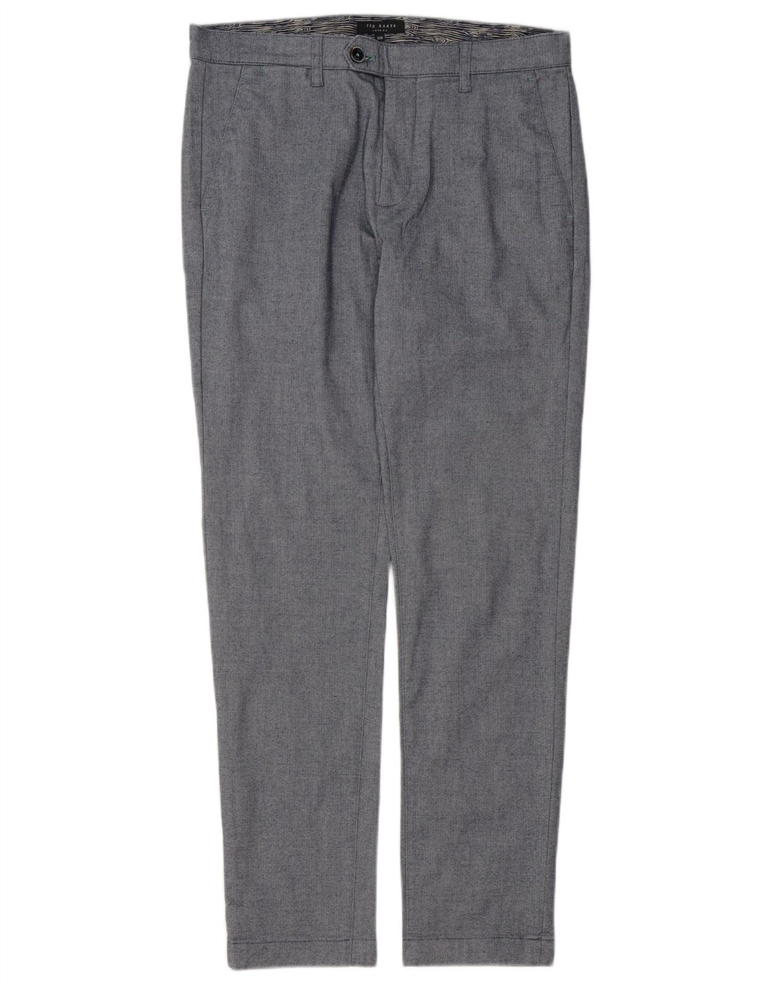Ted Baker Pantaloni de costum slim pentru bărbați L32 L31 bumbac gri