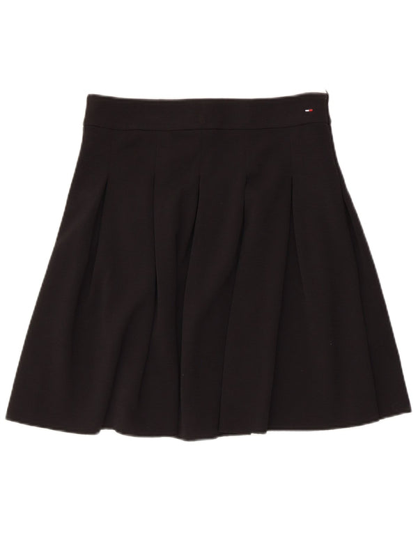Mini fustă plisată pentru femei Tommy Hilfiger Medium W28 Poliester negru