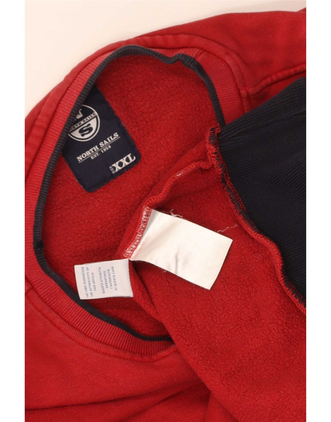 Pulover pentru bărbați North Sails, bumbac roșu 2XL
