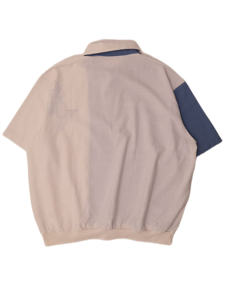 Cămașă Vintage pentru bărbați cu grafică UK 54/56 5XL Albastru Colorblock