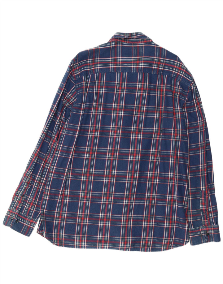 Cămașă de flanel pentru bărbați MARLBORO CLASSICS 3XL, bumbac în carouri bleumarin