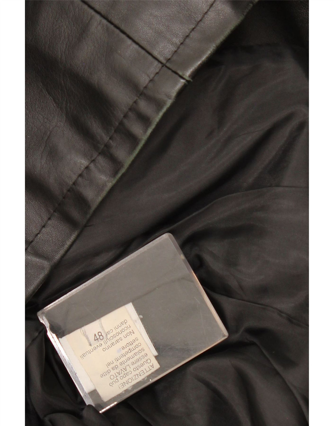 Jachetă vintage din piele cu 3 nasturi pentru femei IT 48 XL din piele neagră