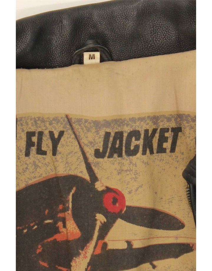 Geacă de piele pentru femei Fly UK 14 Medium din piele neagră