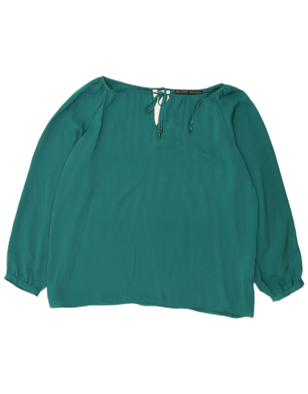 Bluză supradimensionată pentru femei Zara UK 16 Poliester verde mare