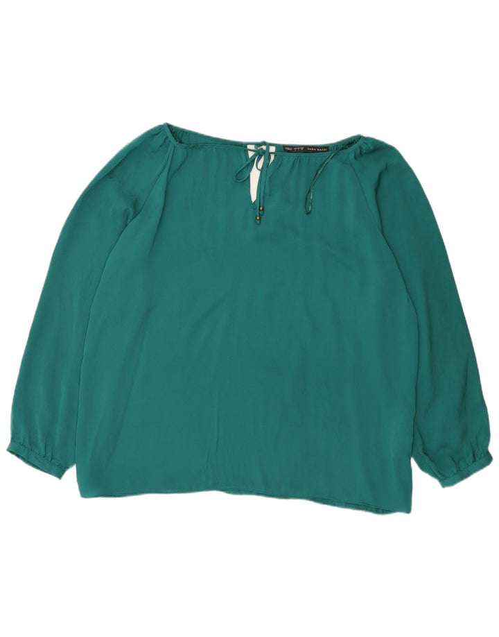 Bluză supradimensionată pentru femei Zara UK 16 Poliester verde mare