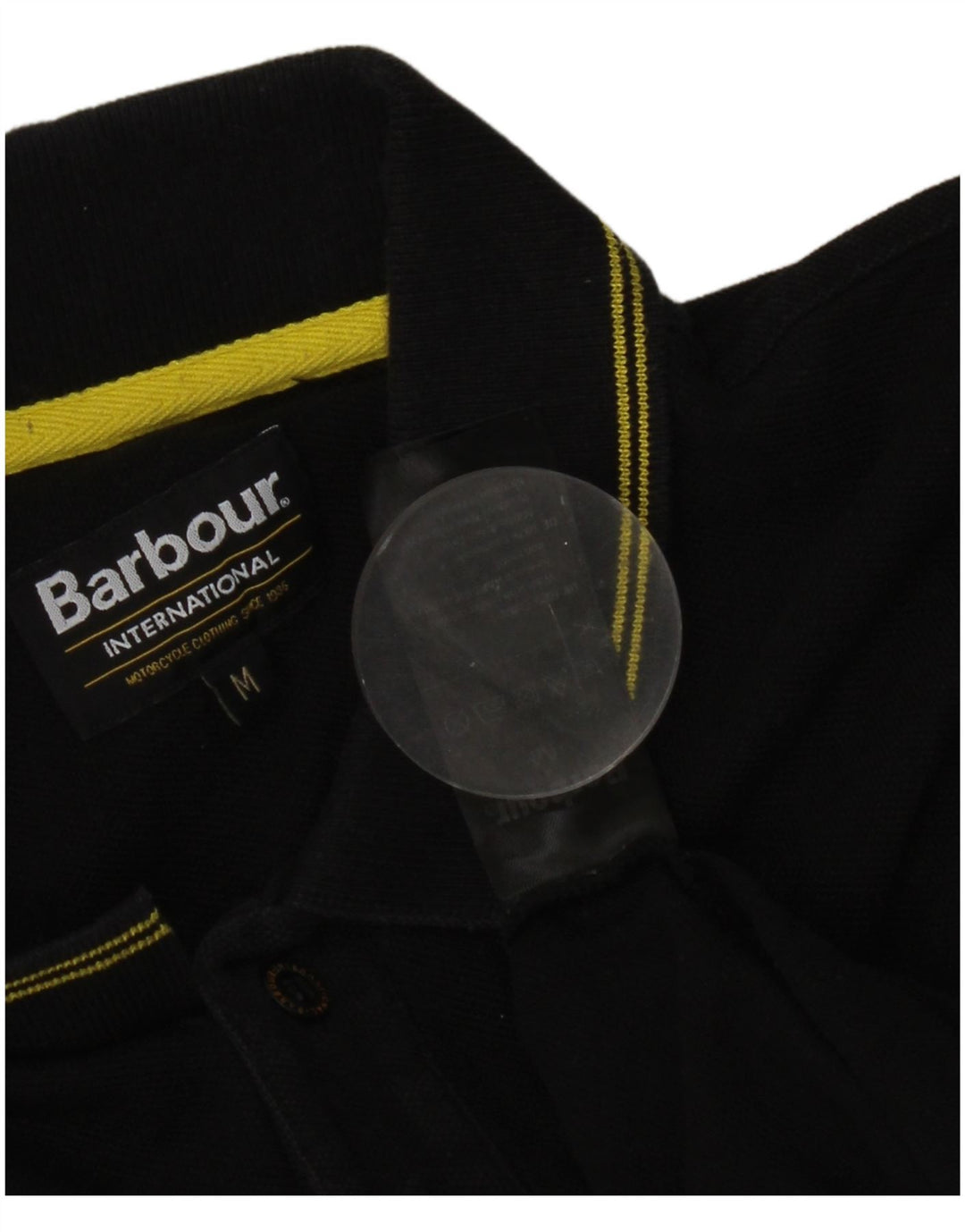 Tricou polo Barbour pentru bărbați, bumbac cu dungi negre medii