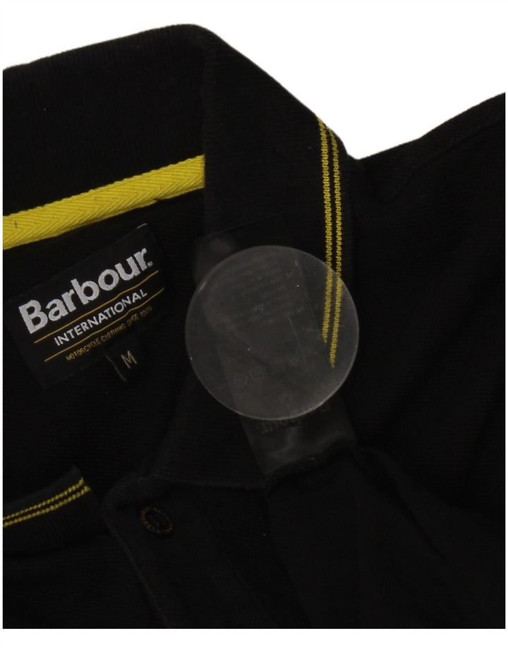 Tricou polo Barbour pentru bărbați, bumbac cu dungi negre medii