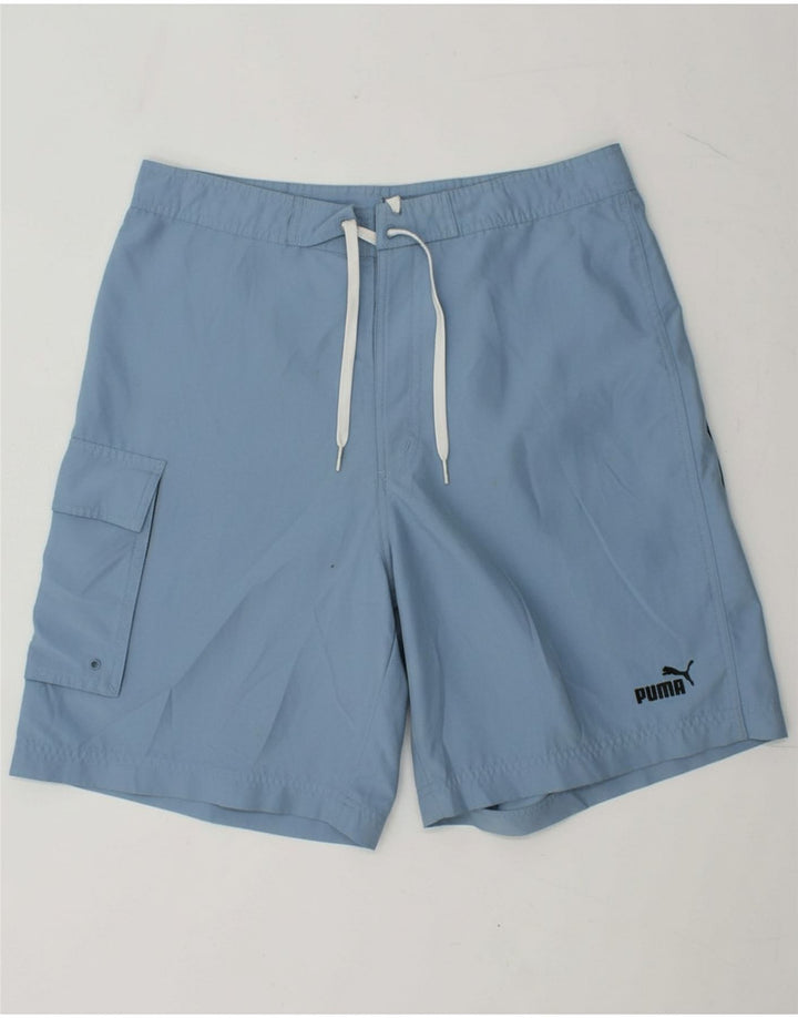 PUMA Mens Swimming Shorts Medium  Blue Polyester