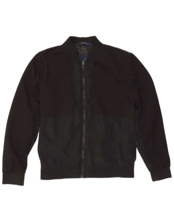 Bomber pentru bărbați Zara UK 40 Poliester negru mare