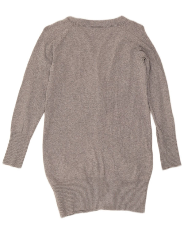 Pulover cardigan pentru femei Zara UK 12, bumbac cu pete gri mediu