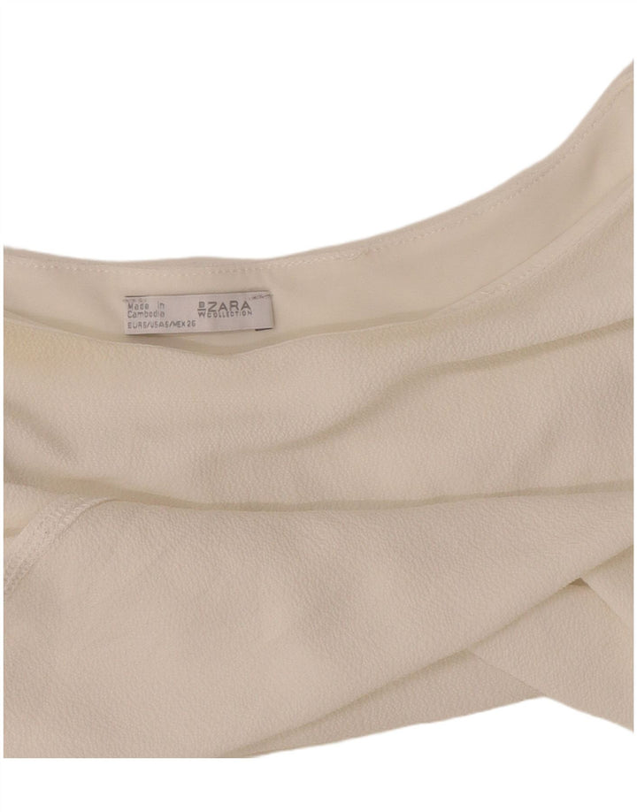 Bluză Poncho fără mâneci pentru femei Zara UK 10 Small White