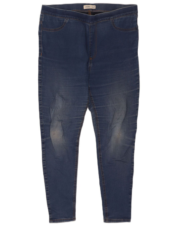 Blugi cu jambiere pentru femei Marks & Spencer UK 16 Large W34 L27 Blue Bumbac