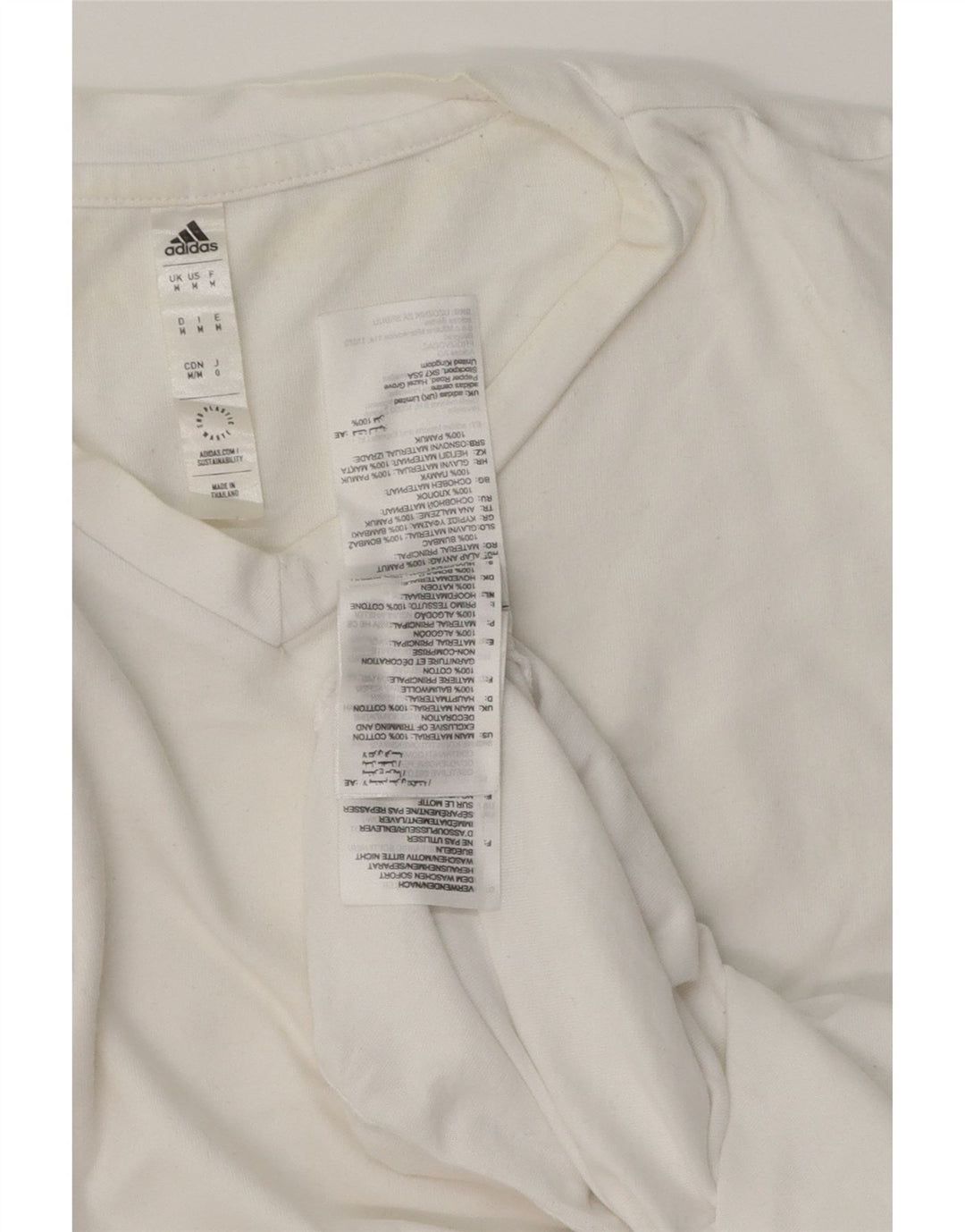 Tricou pentru bărbați ADIDAS Top Medium Alb Bumbac