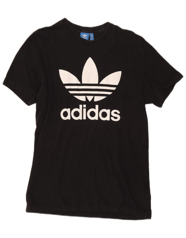 Tricou grafic Adidas pentru bărbați Top mediu negru bumbac