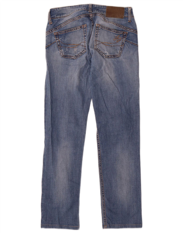 Liu Jo Blugi Distressed drepte pentru femei W26 L27 Albastru