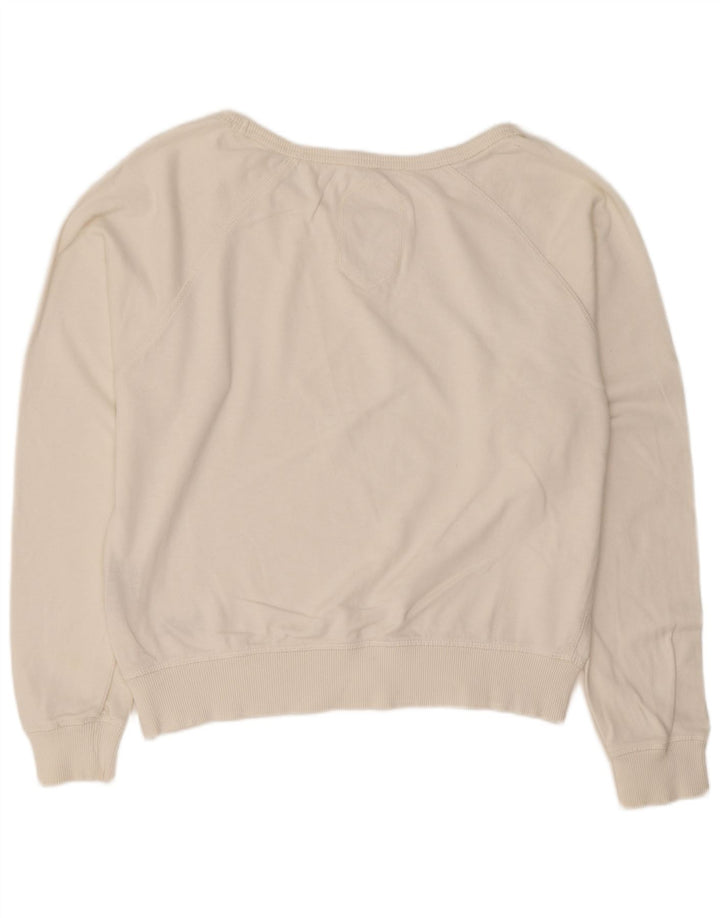Pulover Superdry pentru damă, UK 16, mare, alb, bumbac