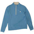 Trening pentru bărbați Adidas, cu fermoar, cu gât, poliester, albastru mediu